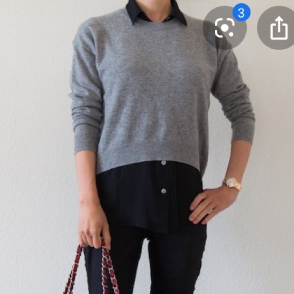 everlane boxy crew cashmere